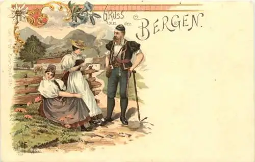 Gruss aus den Bergen - Litho -785290