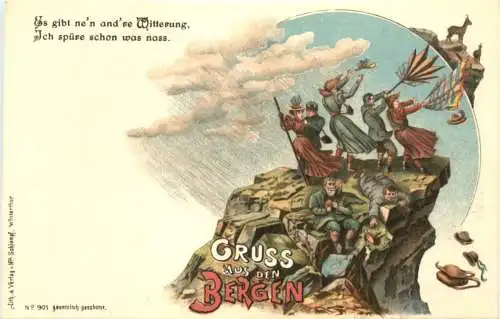 Gruss aus den Bergen - Litho -785218