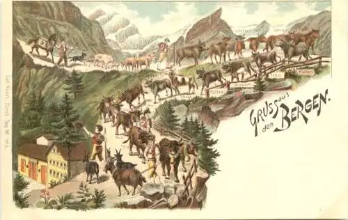 Gruss aus den Bergen - Litho -785260