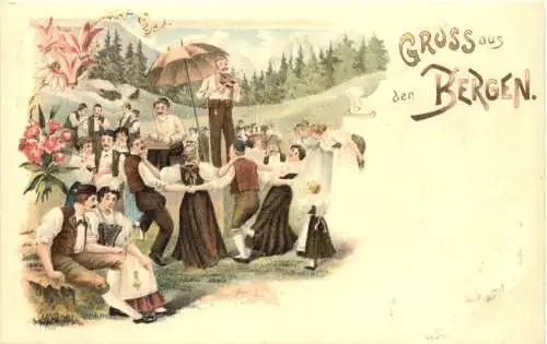 Gruss aus den Bergen - Litho -785258