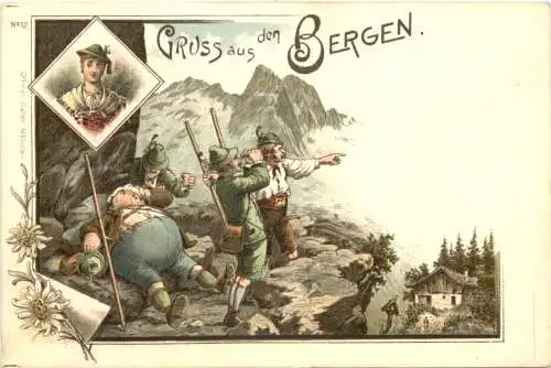 Gruss aus den Bergen - Litho - Ottmar Zieher -785268