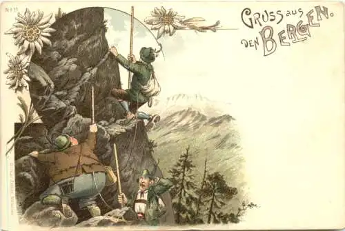 Gruss aus den Bergen - Litho - Ottmar Zieher -785256