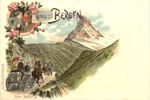 Gruss aus den Bergen - Litho - Matterhorn -785278