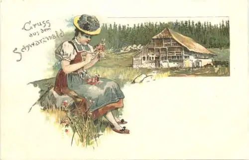 Gruss aus dem Schwarzwald - Litho -785318