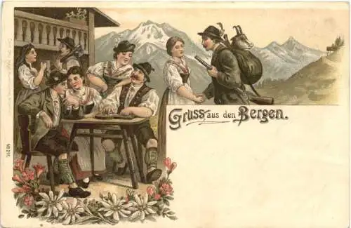 Gruss aus den Bergen - Litho -785226