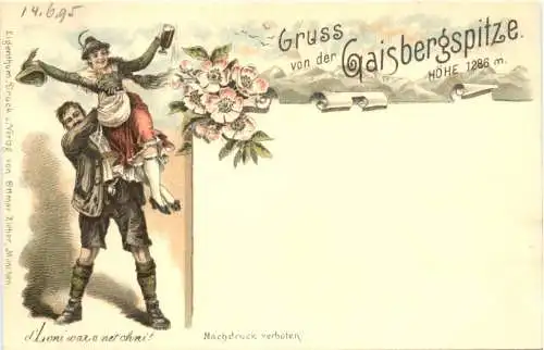 Gruss von der Gaisbergspitze - Litho - Ottmar Zieher -785262