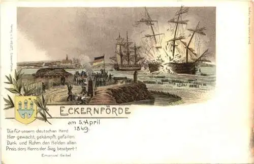 Eckernförde 1849 - Litho -785500