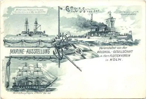 Köln - Flottenverein - Marineausstellung - Litho -785550