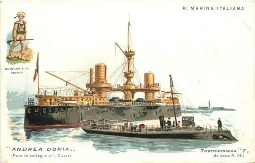 R. Marina Italiana - Andrea Doria - Litho -785436