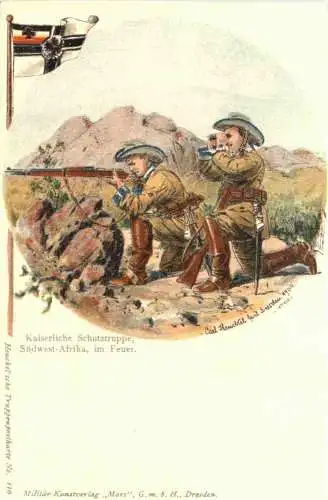 Kaiserliche Schutztruppe - Südwest-Afrika - Litho -785600