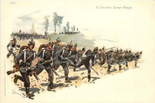 5. Garde Gren Regiment - Künstler Ak Zimmer - Litho -785620