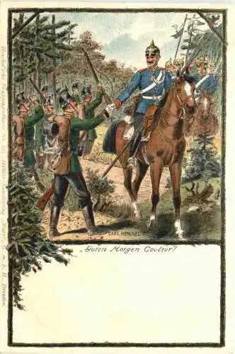 Militaria - Guten Morgen Colour - Künstler Ak Carl Henkel - Litho -785602