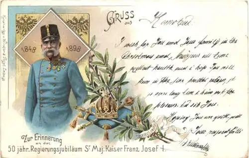 Kaiser Franz Josef - 50. Regierungs Jubiläum - Litho -785694