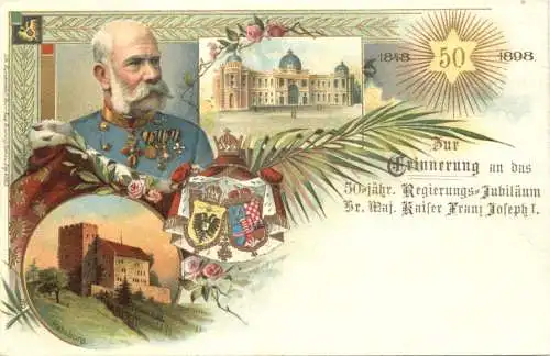 Kaiser Franz Josef - 50. Regierungs Jubiläum - Litho -785734