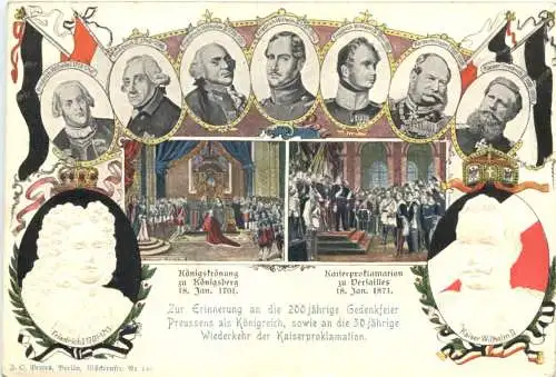 200 Gedenkfeier Preussens als Königreich - Litho - Privatganzsache PP15 D2 -785660