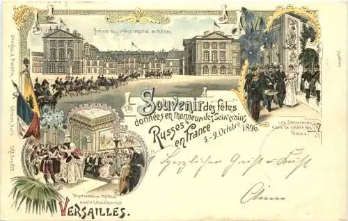 Versailles - Souvenir des fetes Russes en France 1896 - Litho -785684