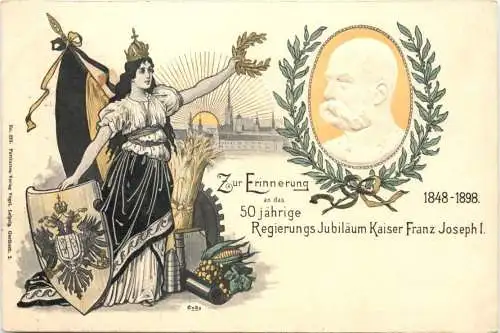 Kaiser Franz Josef - 50. Regierungs Jubiläum - Litho -785700