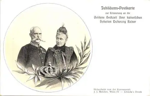 Adel - Goldene Hochzeit Erzherzog Rainer - Litho -785740