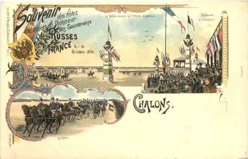 Chalons - Souvenir des fetes Russes en France 1896 - Litho -785688