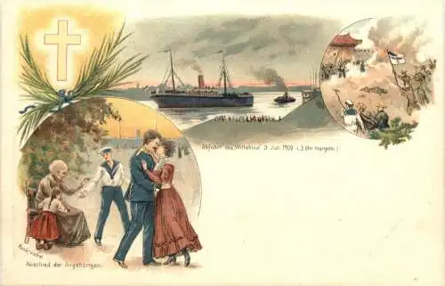 Marine - Abfahrt des Wittekind - Litho -785848