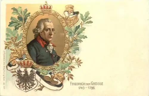 Adel - Friedrich der Grosse - Litho -785736