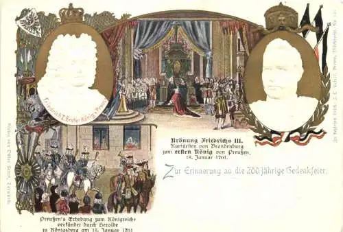 200jährige Gedenkfeier Krönung Friedrich II - Litho - Privatganzsache PP15 D1 -785666