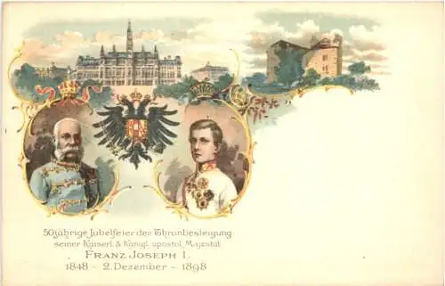 Kaiser Franz Josef - 50. Regierungs Jubiläum - Litho -785706