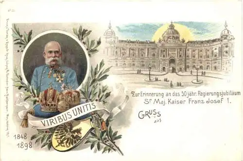 Kaiser Franz Josef - 50. Regierungs Jubiläum - Litho -785702