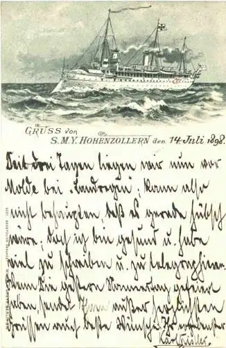 Gruss von SMY Hohenzollern - Litho -785850