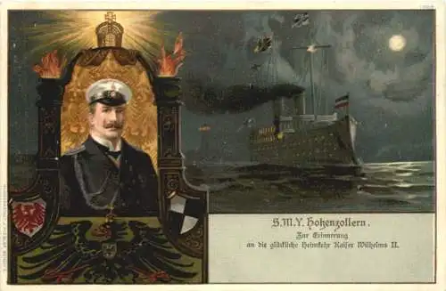 SMY Hohenzollern - Kaiser Wilhelm II - Litho -785846