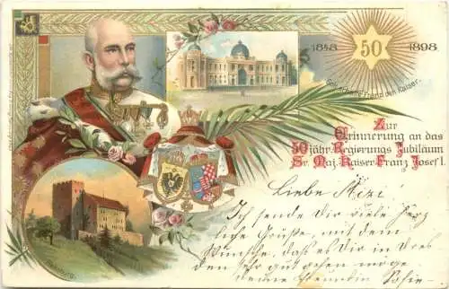 Kaiser Franz Josef - 50. Regierungs Jubiläum - Litho -785742