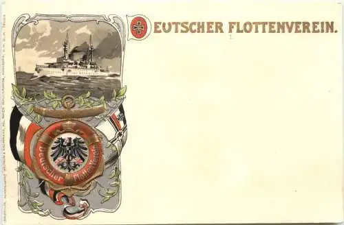 Kriegsschiffe - Deutscher Flottenverein - Litho -785910