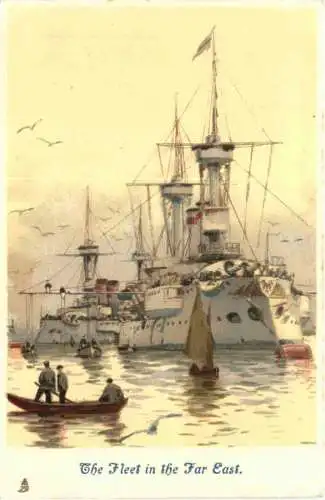 Kriegsschiffe - The fleet in the Far East - Litho -785906