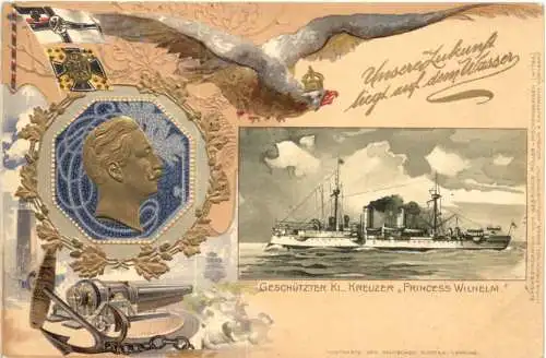 Geschützter Kl. Kreuzer Princess Wilhelm - Litho -785888