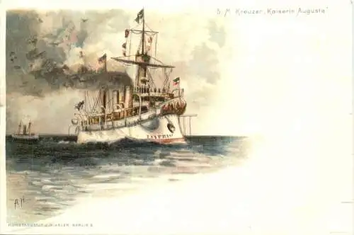 SM Kreuzer Kaiserin Augusta - Litho -785884