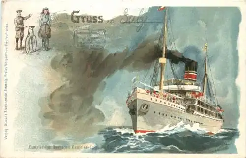 Dampfer der Deutschen Ostafrika Linie - Kurfürst - Litho -785972