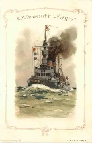 SM Panzerschiff Aegir - Litho -785918