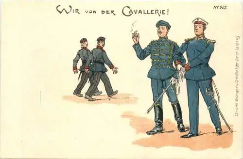 Militär - Wie von der Cavallerie - Litho -786064