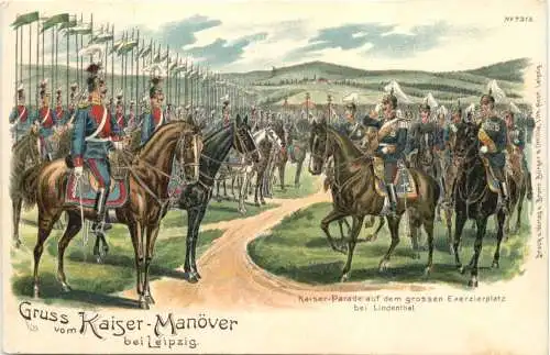 Leipzig - Gruss von der Kaiser Manöver - Litho -786008