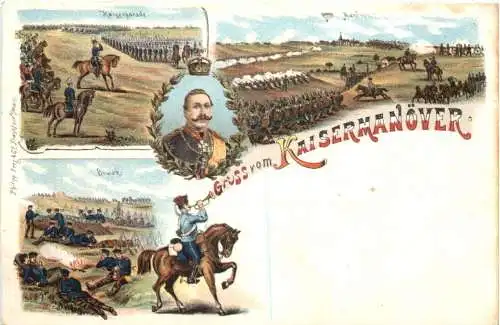 Gruss vom Kaisermanöver - Litho -786032