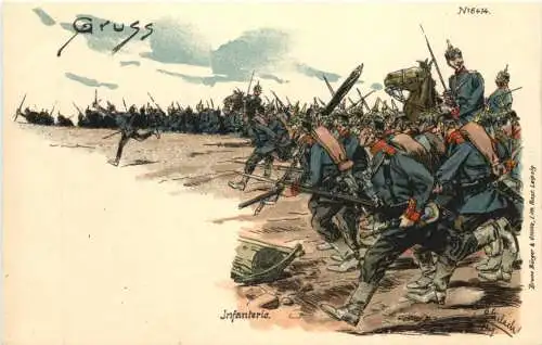 Militär - Infantrie - Litho -786052