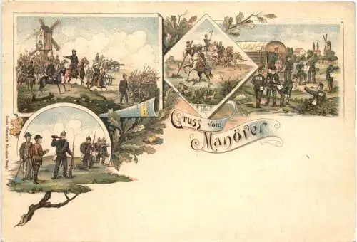 Gruss vom Manöver - Litho -786020