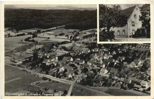 Rümmingen bei Lörrach vom Flugzeug - Gasthaus zur Sonne -706832