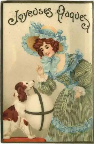 Ostern - Frau - Hund - Ei -722038