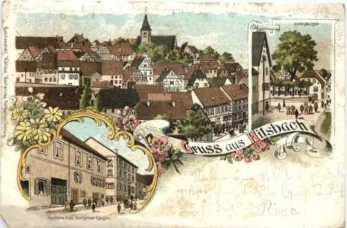 Gruss aus Hilsbach - Litho - Sinsheim -706058