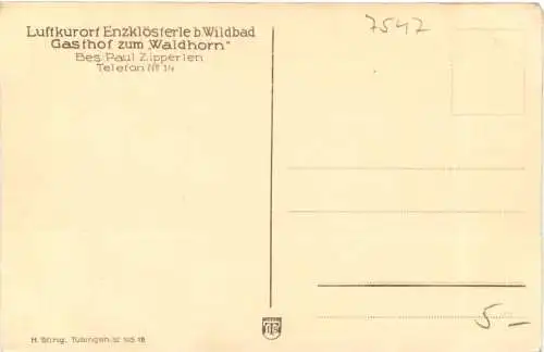 Enzklösterle bei Wildbad - Gasthaus zum Waldhorn -554960