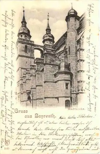 Gruss aus Bayreuth Stadtkirche -555124