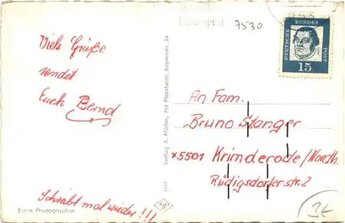 Grüß aus Pforzheim-Dill-Weissenstein (Wasserfall) -555052