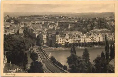 Konstanz tanz mit Seehotel und Rheinbrücke -555244