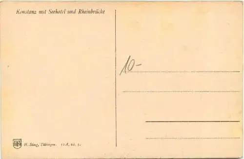 Konstanz tanz mit Seehotel und Rheinbrücke -555244
